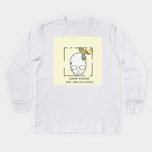 Grow where you are planted Kids Long Sleeve T-Shirt